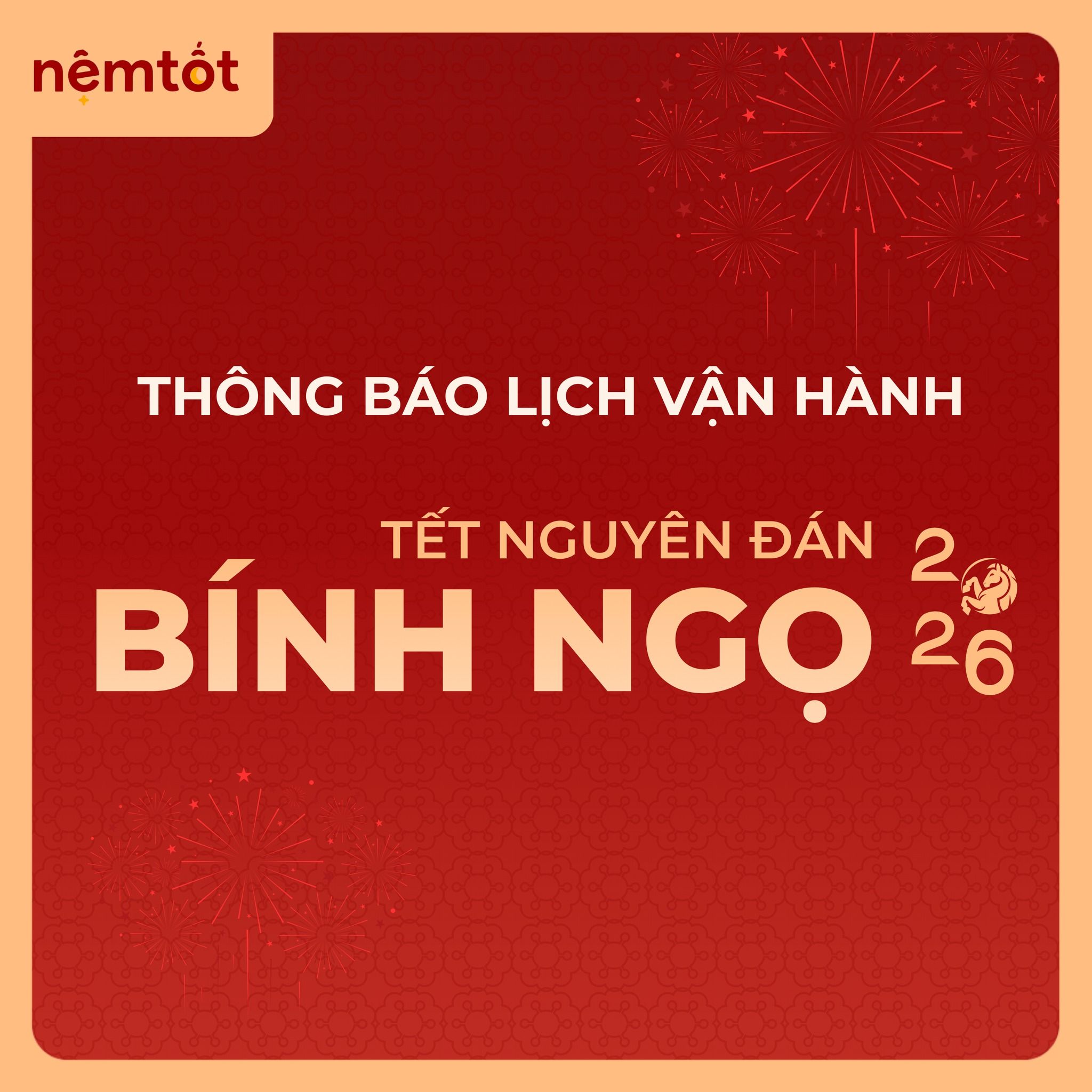Lịch tết Bính Ngọ 2026 Nệm Tốt