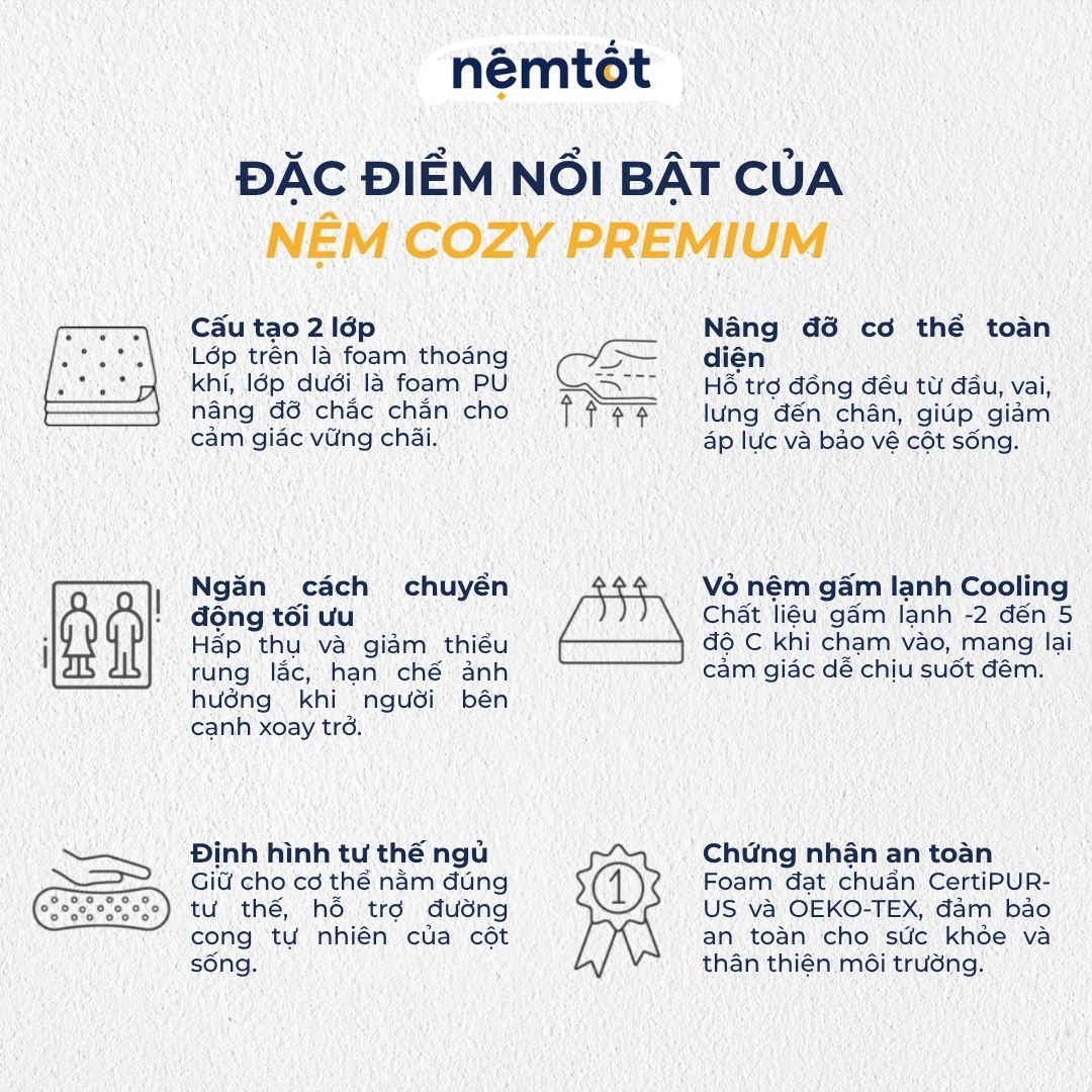 dem foam cozy premium lop vo cooling mat lanh czy dfope 1 6cd0bdee