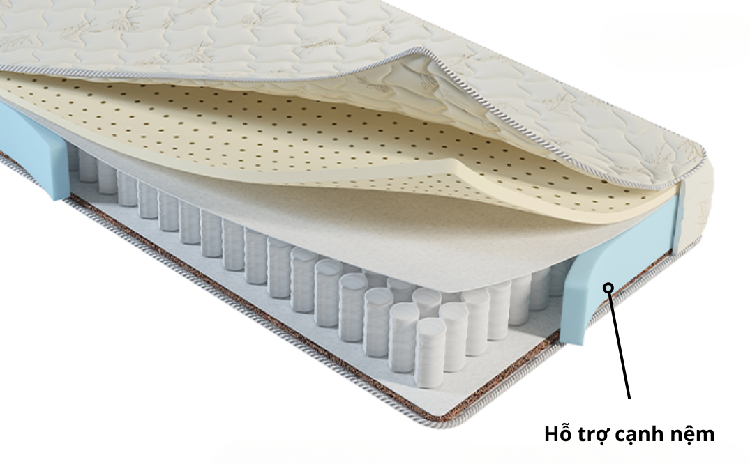 Nệm lò xo túi là gì? Có nên sử dụng đệm lò xo túi độc lập không? 11 Nệm lò xo túi - Lớp hỗ trợ cạnh nệm