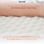 Nệm Cozy Pro Nguyên Khối Massage Toàn Thân 20 cm Trắng Xanh - thumbnail