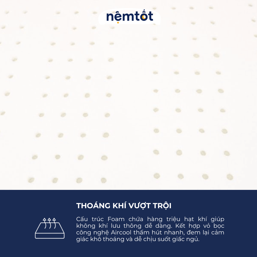 Nệm Foam Cozy Pro Foam Nguyên Khối Bền Chắc Thoáng Khí Nâng Đỡ Cơ Thể - CZY_DFOPO 32 Nệm Foam Cozy Pro Foam Nguyên Khối Bền Chắc Thoáng Khí Nâng Đỡ Cơ Thể - CZY_DFOPO