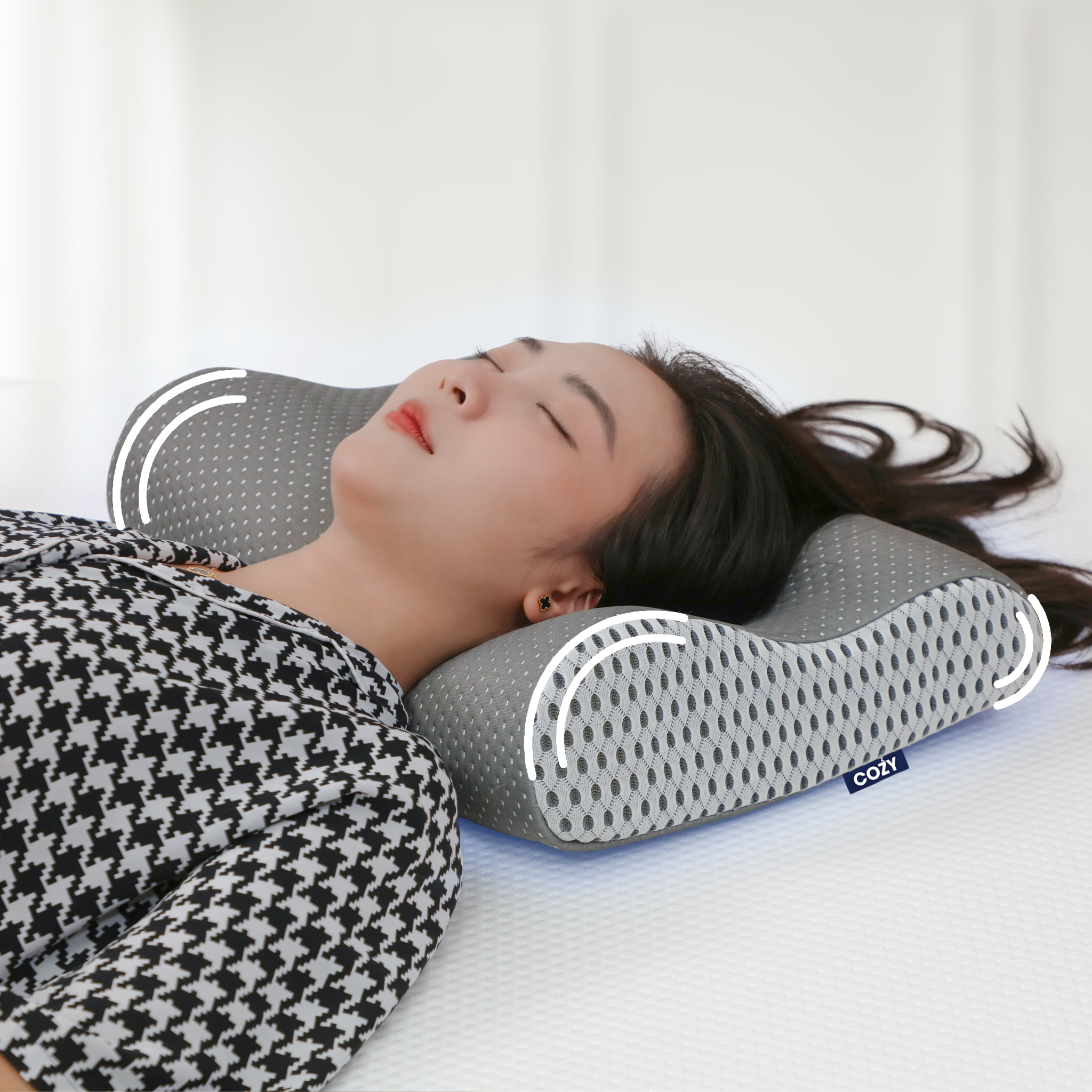 Gối Ngủ Cozy Comfy Công Thái Học Foam PU Cao Cấp Êm Mềm Nâng Đỡ Cổ Vai Gáy - CZY_GFOCF 23 Gối ngủ comfy