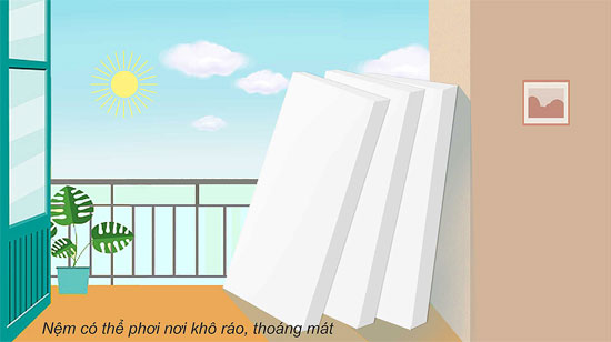 nệm bị ướt phải làm sao