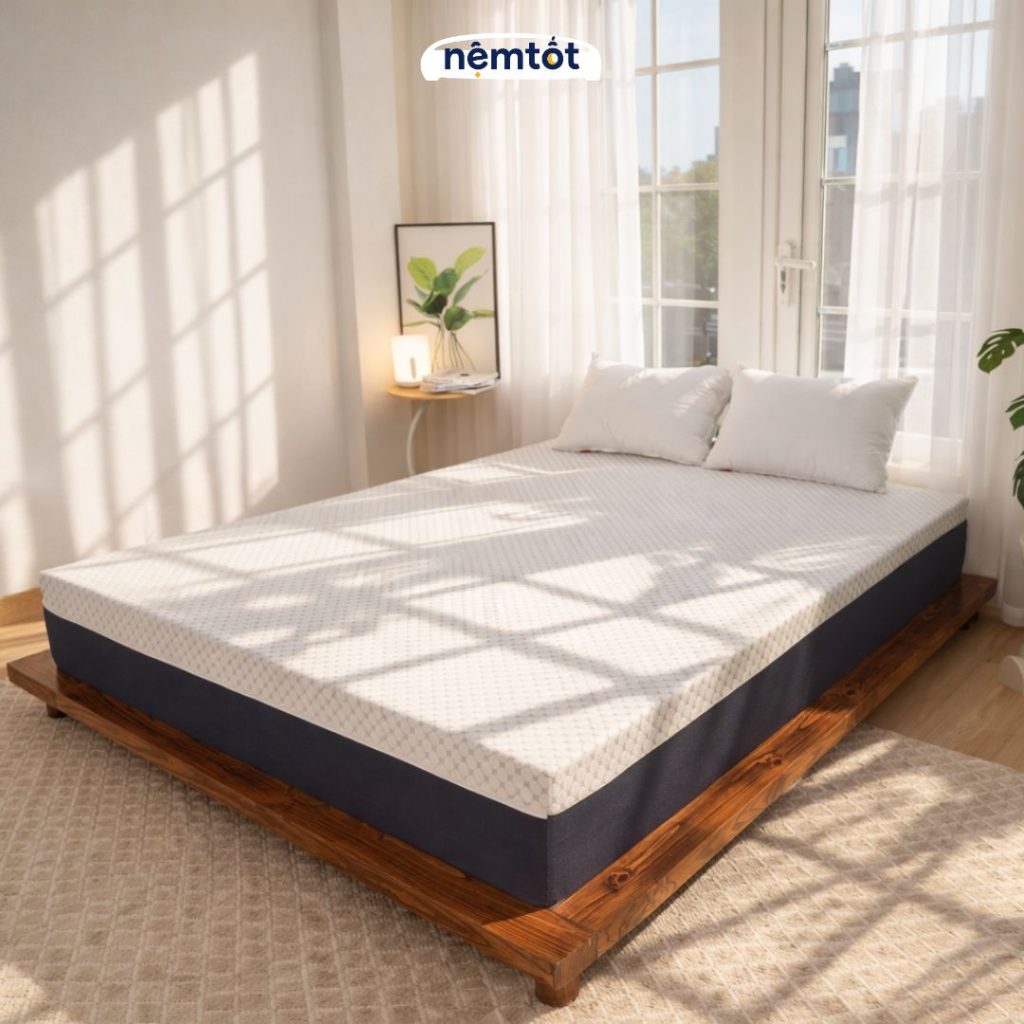 Nệm foam cozy teacool trà xanh