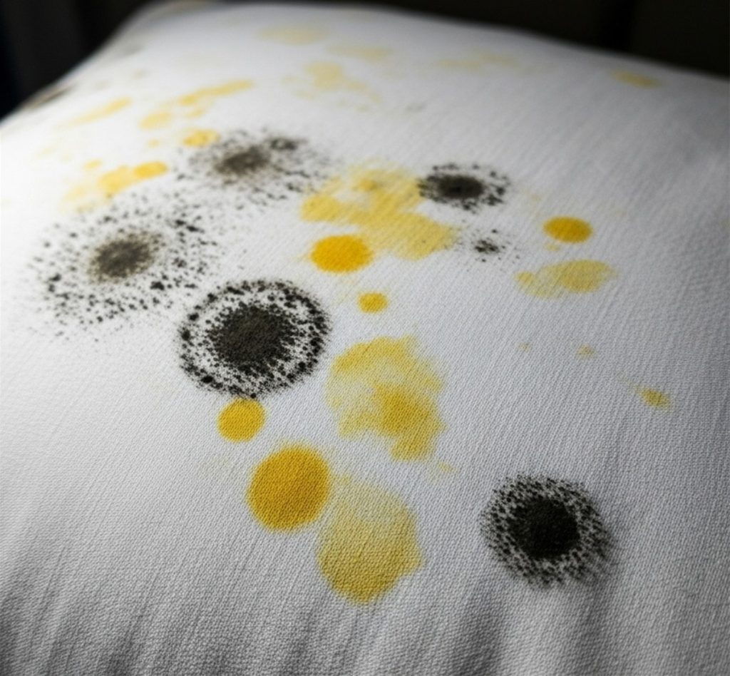 Vỏ gối bị mốc