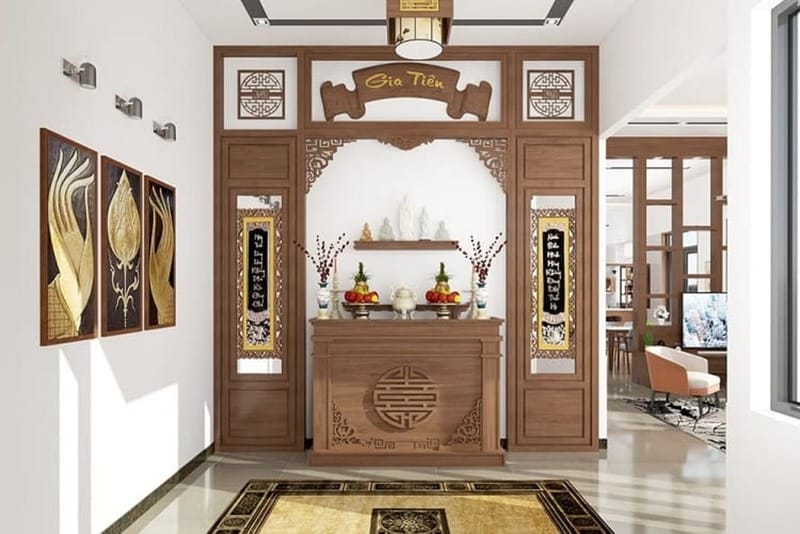 Cách đặt giường ngủ sau phòng thờ