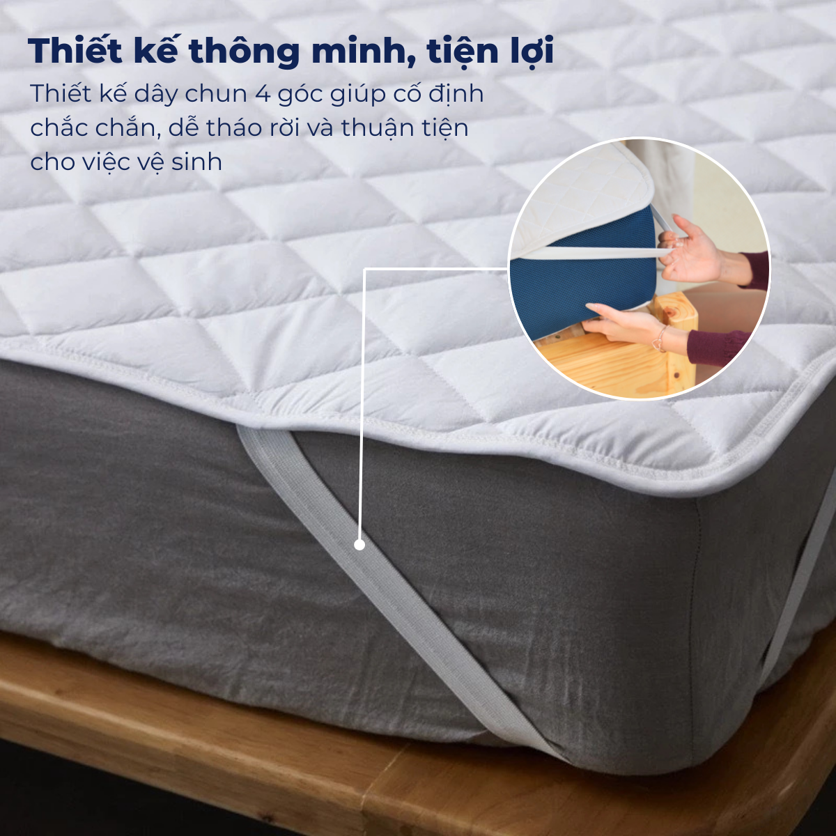 Tấm Bảo Vệ Đệm Chống Thấm 3 Lớp Thông Thoáng, Không Hầm Bí Giá Tốt 33 Tấm bảo vệ đệm chống thấm