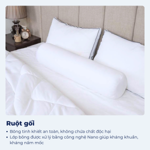 Ruột gối ôm bông gòn Eseun Cloud êm ái thoáng mát 35x100 23 goi om bong gon 4