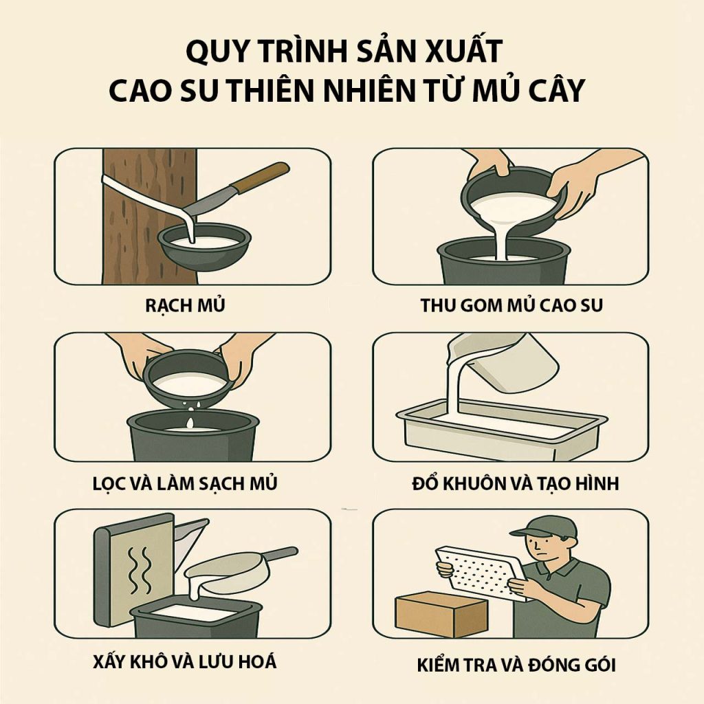 Quy trình sản xuất đệm cao su từ A–Z 81 quy trình sản xuất đệm cao su