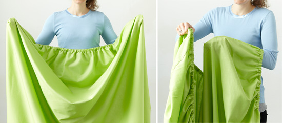 cách gấp drap giường