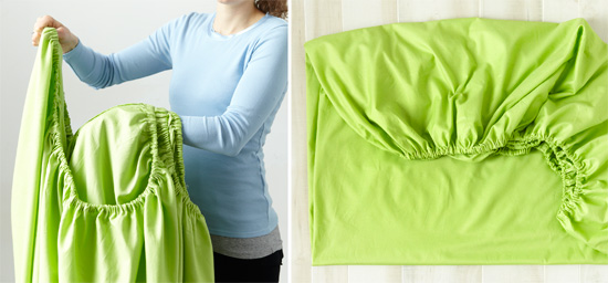 cách gấp drap giường