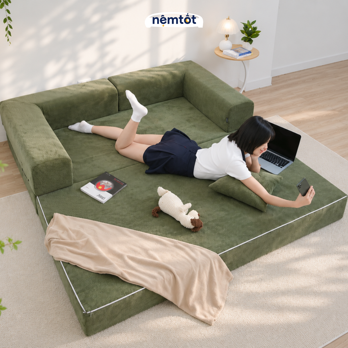 Ghế Sofa Giường Gấp Gọn Teddy Cho Phòng Khách, Phòng Ngủ Master, Chung Cư 36 Ghế sofa giường gấp gọn Teddy