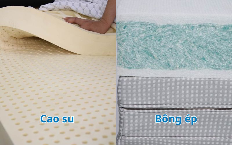 nên chọn đệm cao su non hay đệm bông ép